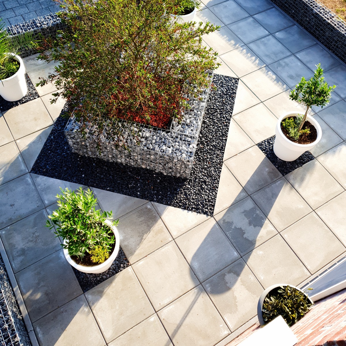 Schanskorf bloembak hoogte 1m wanddiepte 15cm