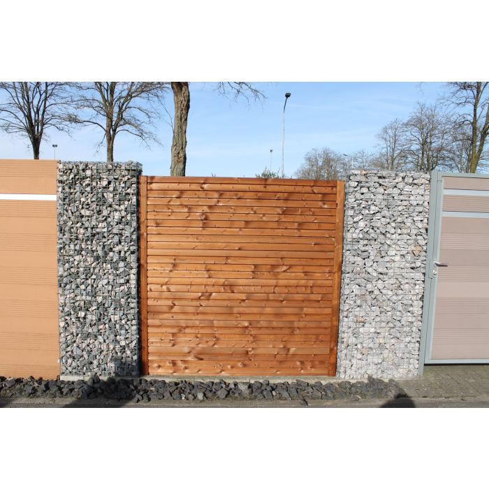 Houten Schutting Kit dubbel potdeksel V groef