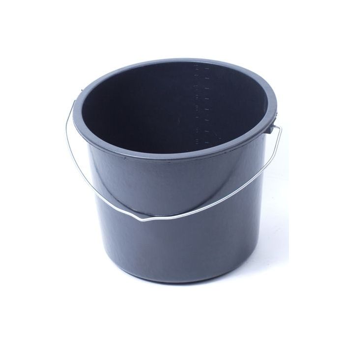 Emmer plastic zwart 12 liter