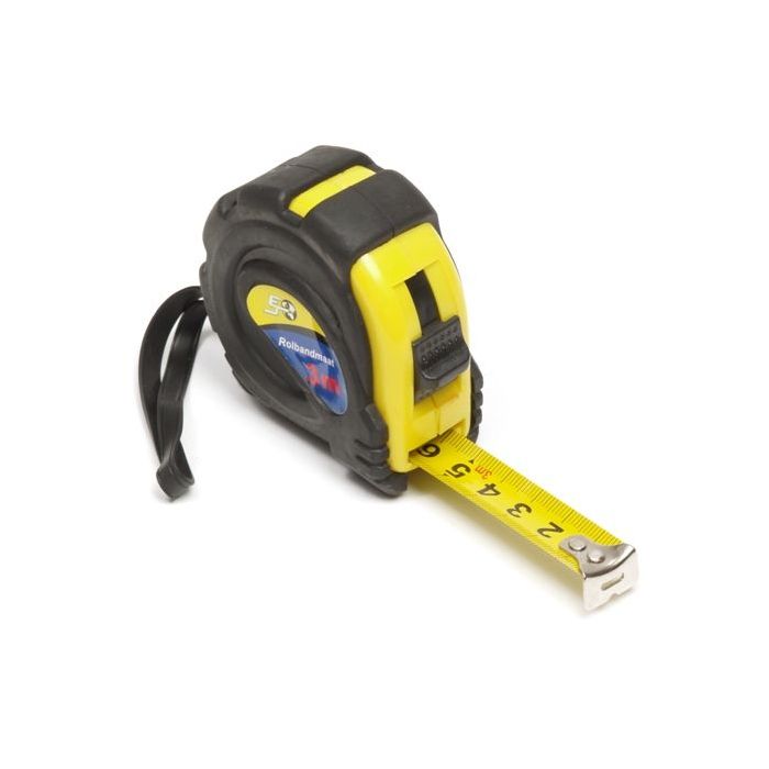 Rolbandmaat 3 meter met rubber grip