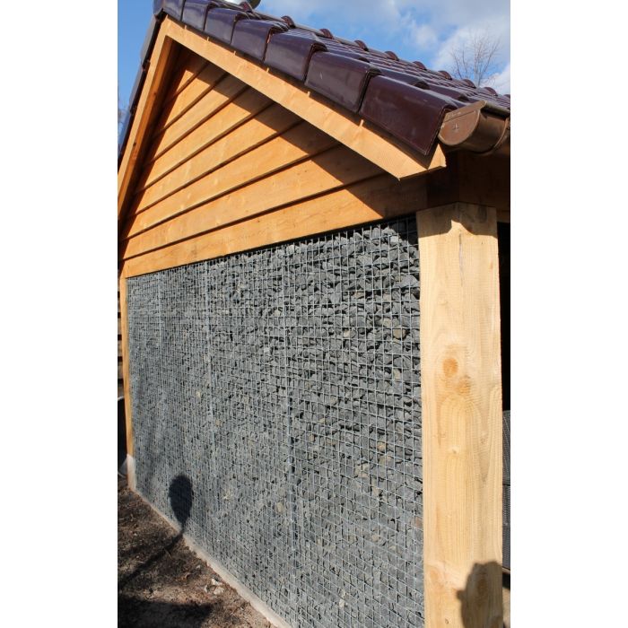 Schanskorf lxhxb 2m x 1m x 0,17m met Basalt breuksteen 56-75mm
