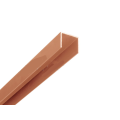 Alu U-Afdekprofiel 1 meter lang gepoedercoat bruin