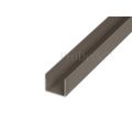 Alu U-Bodemprofiel 0,90 meter lang gepoedercoat vergrijst bruin/taupe