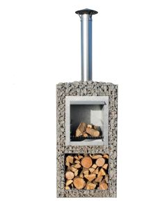 Schanskorf Tuinhaard BBQ met houtopslag