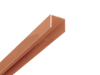 Alu U-Profil 2 meter Lang gepoedercoat bruin