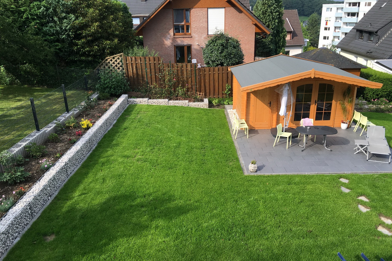 Schanskorven gevuld met Weissenbacher siergrind