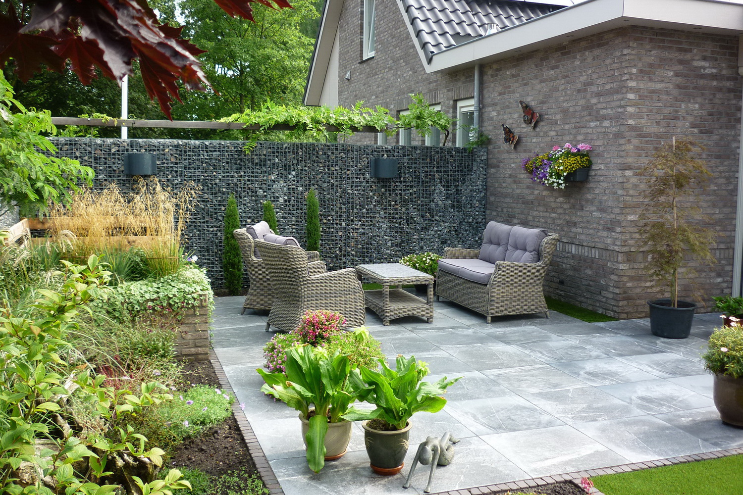 Schanskorven gevuld met Noors graniet 31-50mm