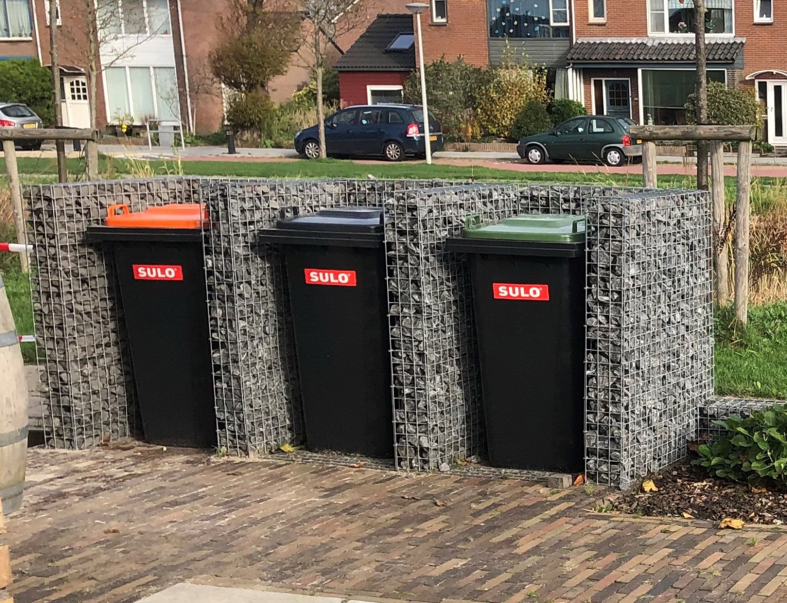 Gabionen Mülltonnenbox nach Maß