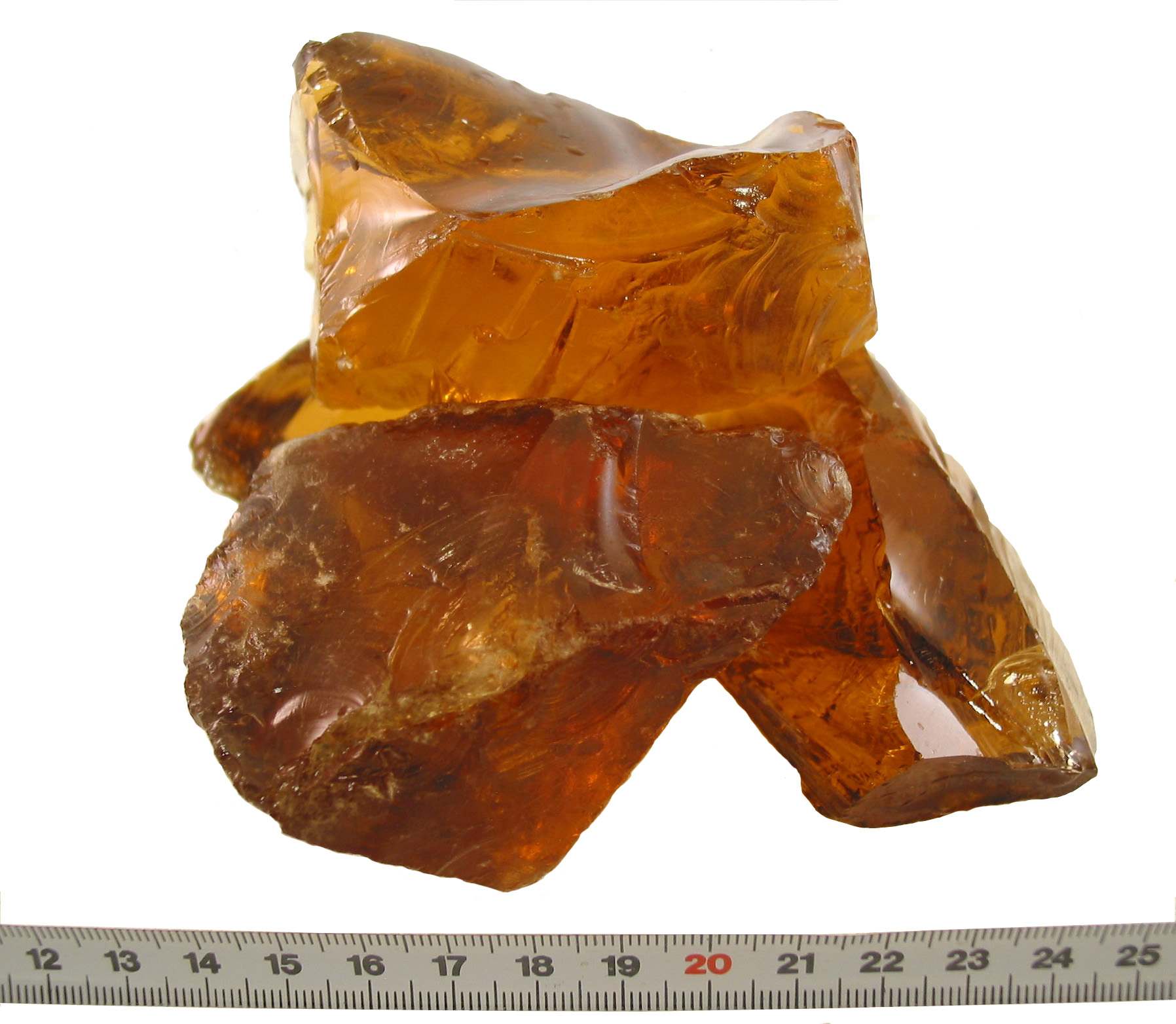 Glasbrokken barnsteen 80-120mm