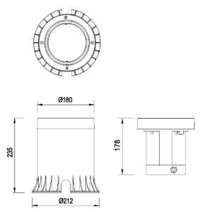 LED Grondspot Sus Big Sun 24V 9.0Watt