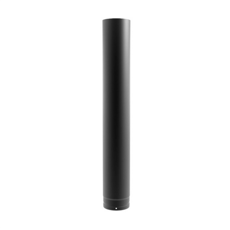 Emaille kachelpijp zwart 100 cm