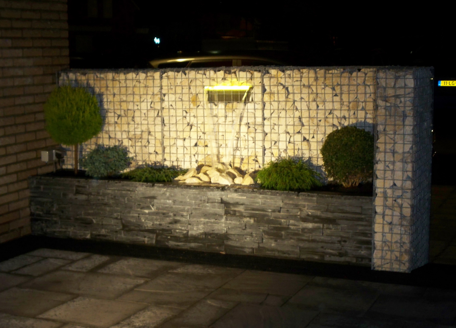 Schanskorven met led waterval