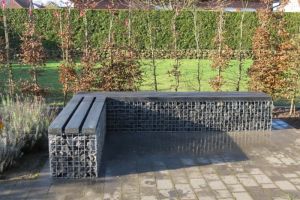 Schanskorf met zitbank – Schanskorf tuinbanken