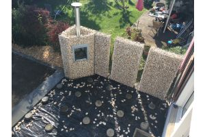 Tuinhaard met Yellow Sun – Yellow Sun breukstenen. Tuinhaard met Yellow Sun