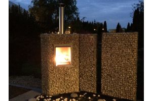 Tuinhaard met Yellow Sun – Yellow Sun breukstenen. Tuinhaard met Yellow Sun