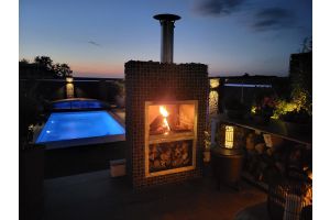 Schanskorf Tuinhaard bij Nacht – Tuinhaarden. Schanskorf Tuinhaard bij Nacht