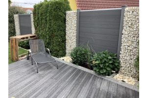 Schanskorven met Composiet Schutting – Composiet schutting. Schanskorven met Composiet Schutting