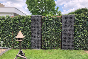 Schanskorf Zuil met Basalt Breukstenen – Basalt breukstenen. Schanskorf Zuil met Basalt Breukstenen