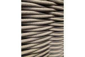 Kunststof schutting dubbele weving brown wood – Kunststof vlechtschutting