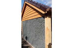 Schanskorven met Basalt Breukstenen – Basalt breukstenen. Schanskorven met Basalt Breukstenen