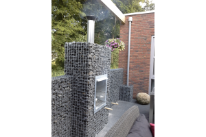 Schanskorven Tuinhaard met Noors Graniet – Tuinhaarden. Schanskorven Tuinhaard met Noors Graniet