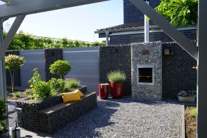 Schanskorven met Composiet Schutting – Composiet schutting. Schanskorven met Composiet Schutting