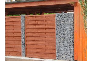 Schanskorven met Basalt Breukstenen – Basalt breukstenen. Schanskorven met Basalt Breukstenen