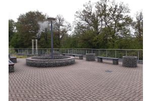 Schanskorf met zitbank – Schanskorf tuinbanken