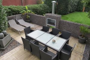 Basalt Bruin Terras met Haard – Breukstenen. Basalt Bruin Terras met Haard