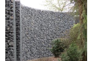 Schanskorven met Basalt Breukstenen – Basalt breukstenen. Schanskorven met Basalt Breukstenen