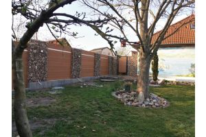 Schanskorf Schutting met Grauwacke Breukstenen – Grauwacke breukstenen. Schanskorf Schutting met Grauwacke Breukstenen