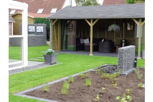 Schanskorven Waterval met Basalt Breukstenen – Basalt breukstenen. Schanskorven Waterval met Basalt Breukstenen