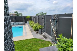 Schanskorven met Composiet – Composiet schutting. Schanskorven met Composiet