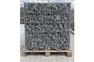 Basalt antraciet groot – Transportkorven. Basalt antraciet groot