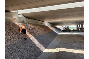 Schanskorven als grondkering bij een infraproject – Zakelijke toepassingen. Schanskorven als grondkering bij een infraproject