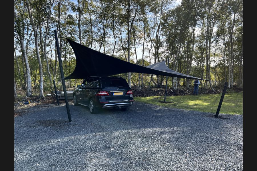 Carport van zeildoek Carport van zeildoek