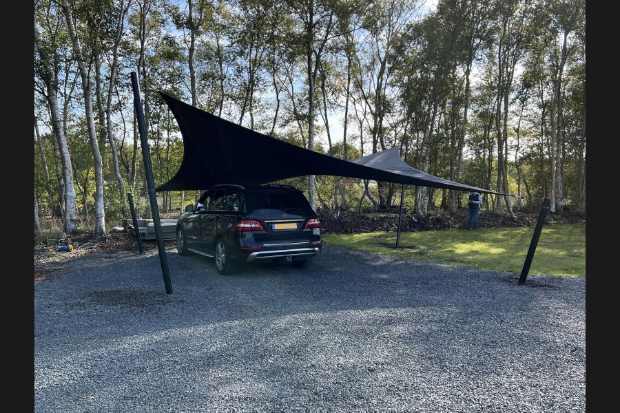 Carport van zeildoek