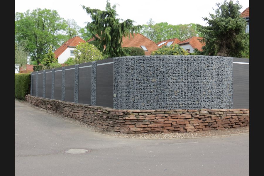 Schanskorven met Basalt breukstenen