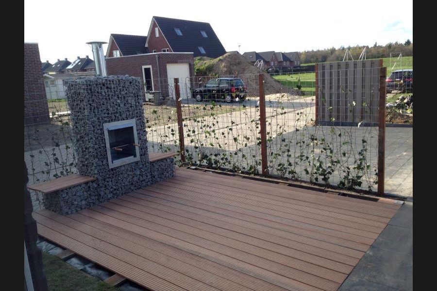 Gabionen Gartekamine mit Bänke Gabionen Gartekamine mit Bänke